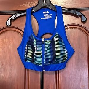 Fila Full Zipper Sports Bra Size Small